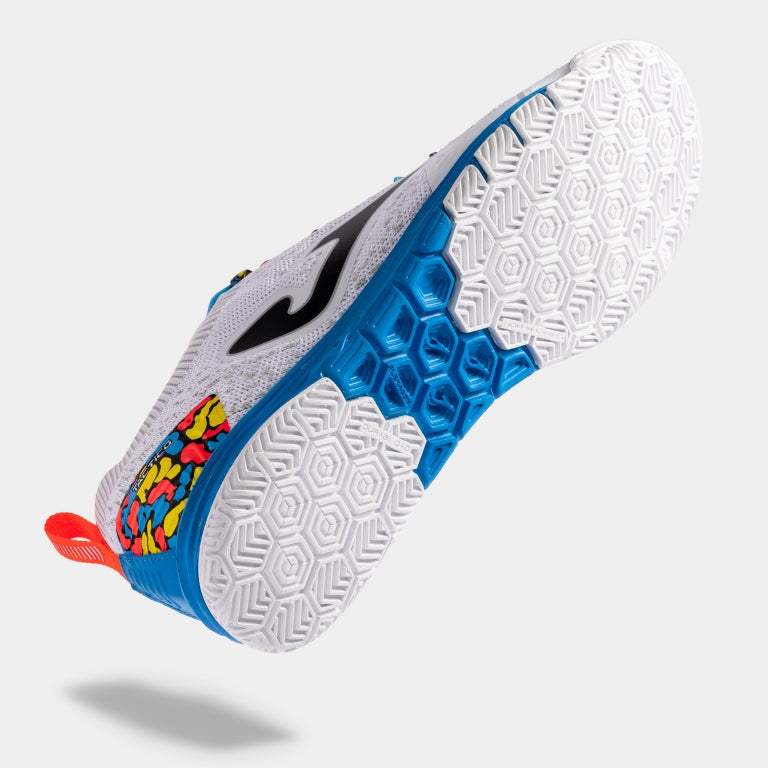 Joma[ホマ] TACTICO-タクティコ規品（フットサルシューズ） ホワイト/ブルー(限定カラー) - TACW2254IN