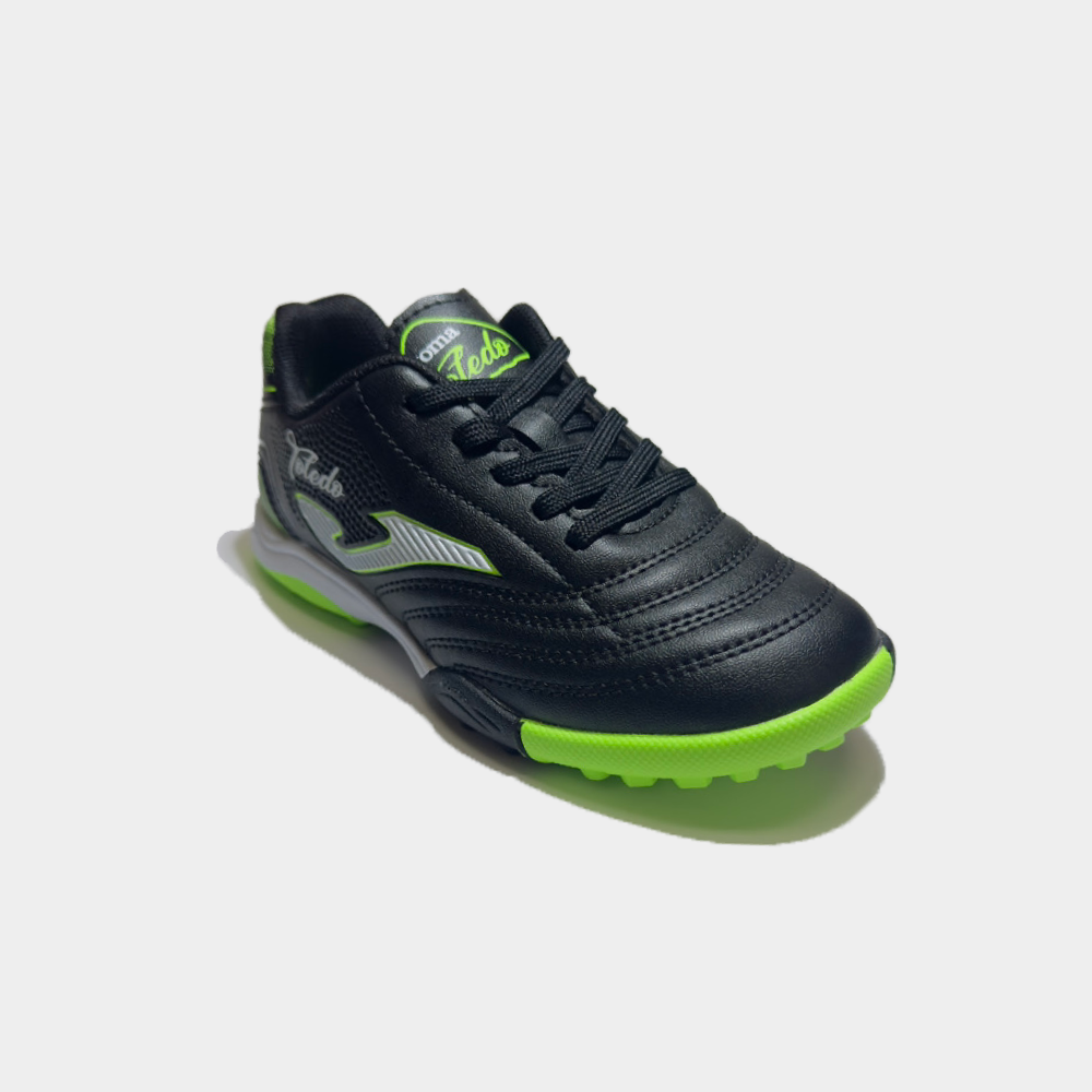 Joma - TOLEDO JR TURF[2025AW]([ホマ]トレド ジュニア ターフ) フットサルシューズ/ターフシューズ/トレーニングシューズ/トレシュー/サッカーシューズ/ジュニアシューズ/レディースサイズ/子供用/女性用/人工皮革(Joma Japan正規品)-ブラック-TOJW2501TF