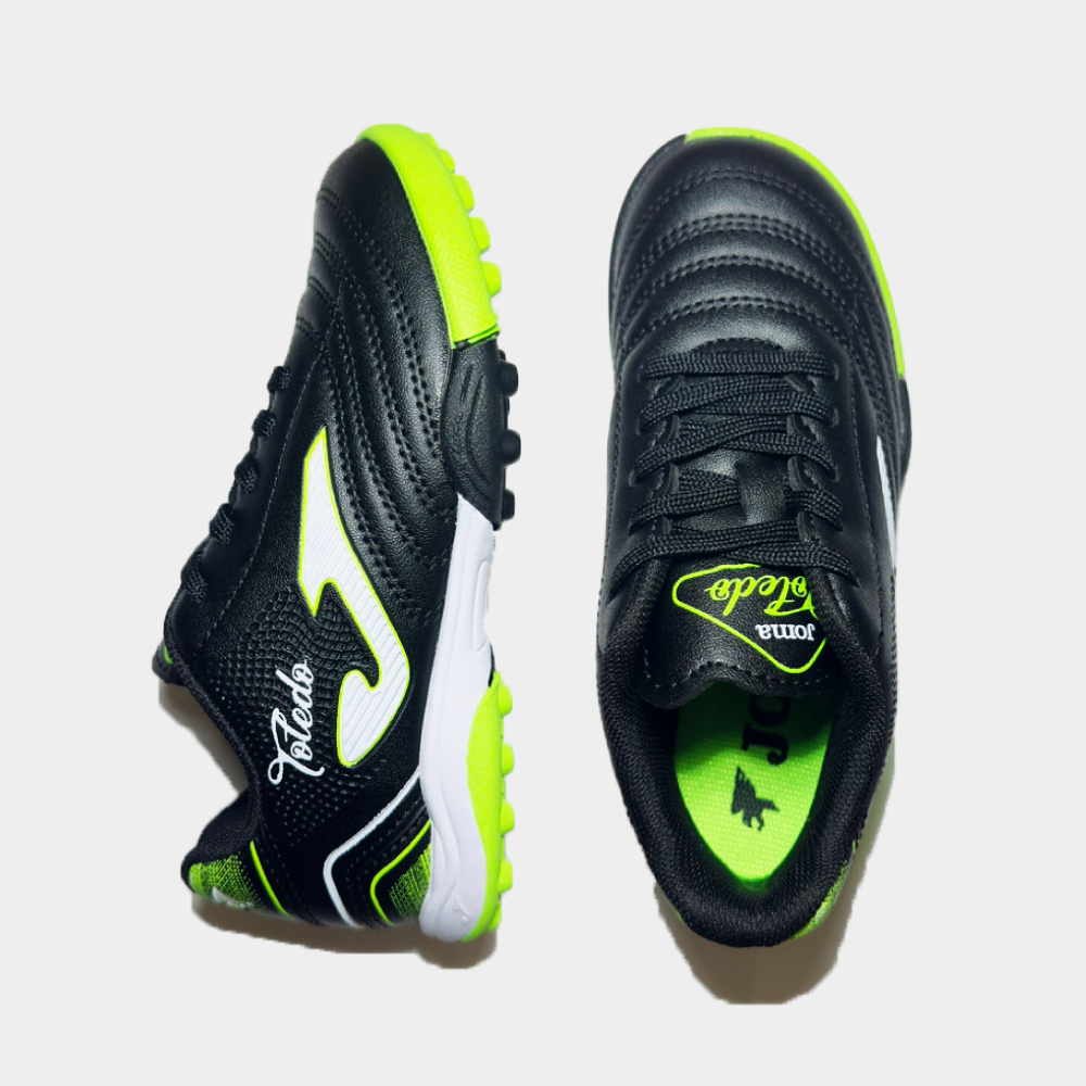 Joma - TOLEDO JR TURF[2025AW]([ホマ]トレド ジュニア ターフ) フットサルシューズ/ターフシューズ/トレーニングシューズ/トレシュー/サッカーシューズ/ジュニアシューズ/レディースサイズ/子供用/女性用/人工皮革(Joma Japan正規品)-ブラック-TOJW2501TF
